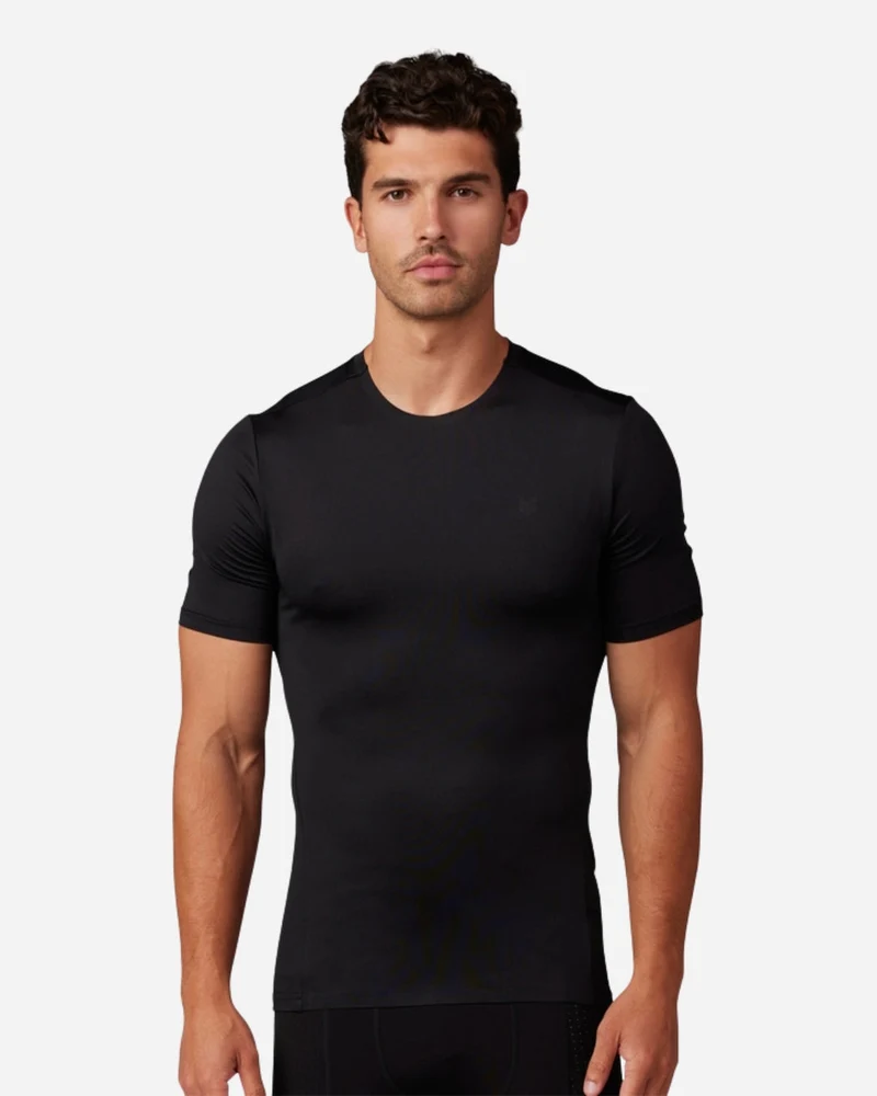 T-shirt Fox Racing Tecbase Manches Courtes - Noir