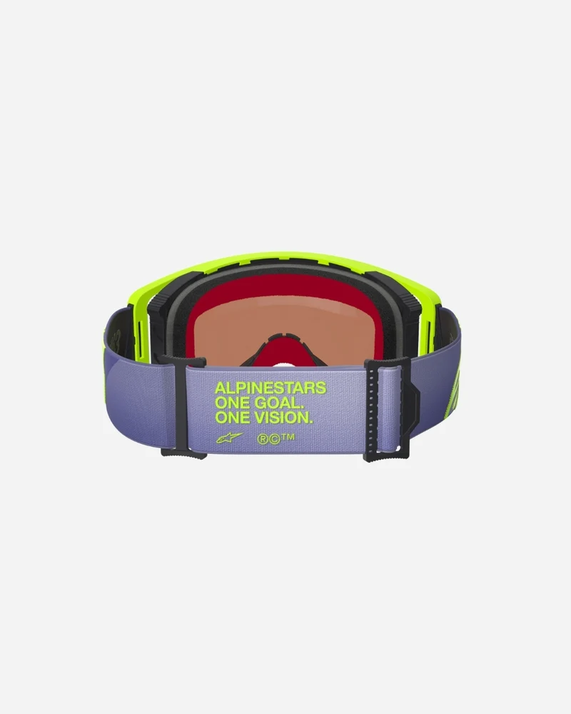 Masques Alpinestars Supertech Vision Corp - Violet/Jaune Fluo Miroir Argent