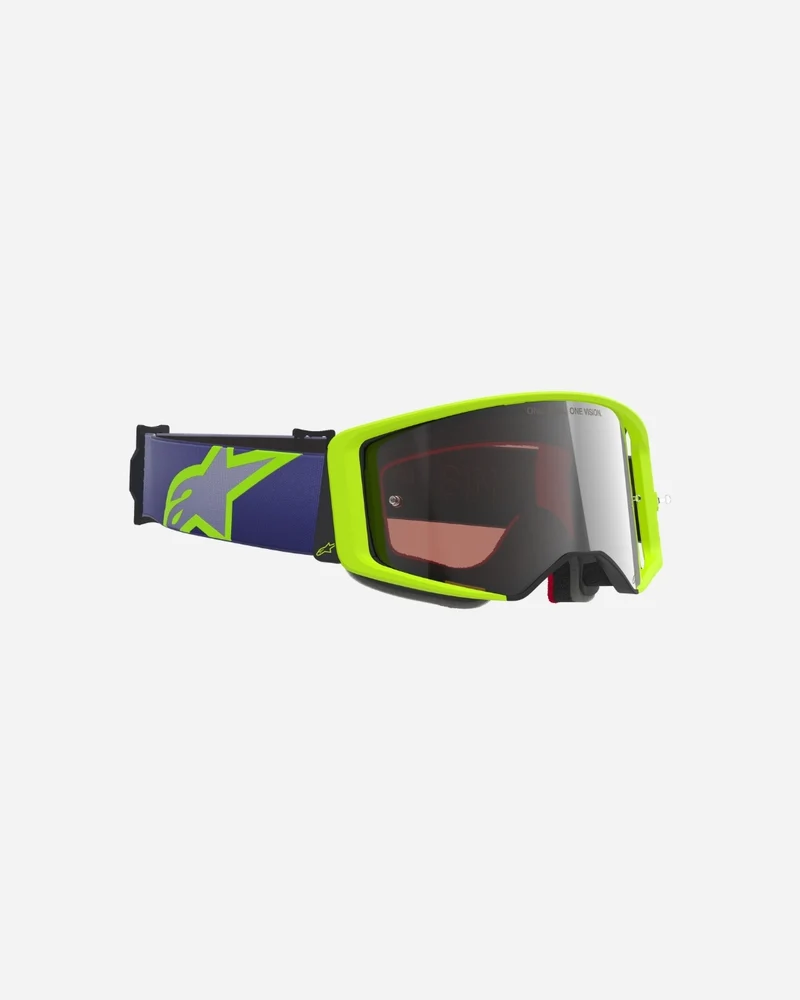 Masques Alpinestars Supertech Vision Corp - Violet/Jaune Fluo Miroir Argent