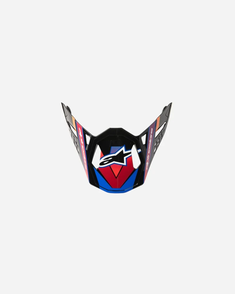 Visière Alpinestars Supertech M10 22.06 - Era - Bleu/Rouge/Jaune Fluo Brillant