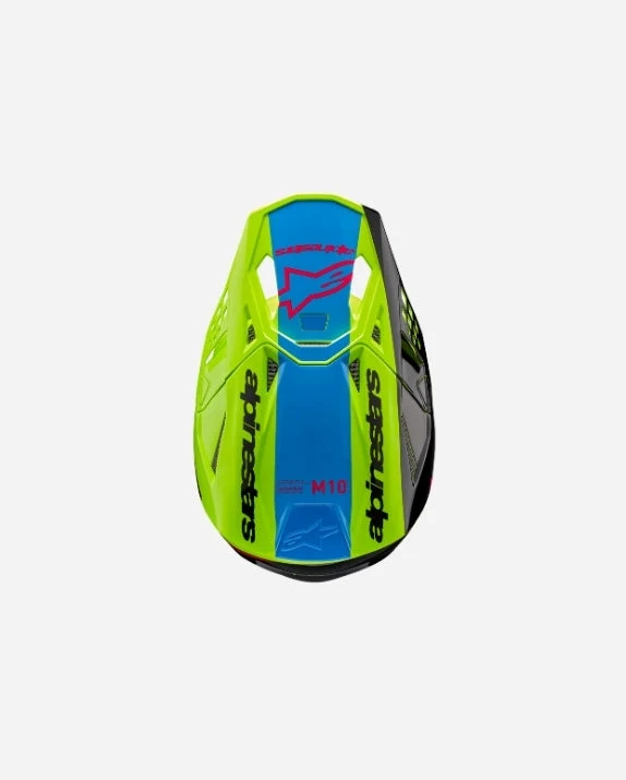 Visière Alpinestars Supertech M10 22.06 - Unite - Jaune Fluo/Noir/Rose fuchsia Brillant