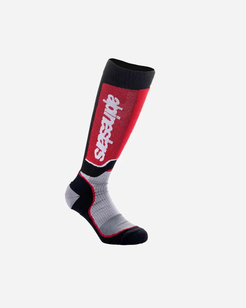 Chaussettes longues enfant Alpinestars Mx Plus - Noir/Gris/Rouge