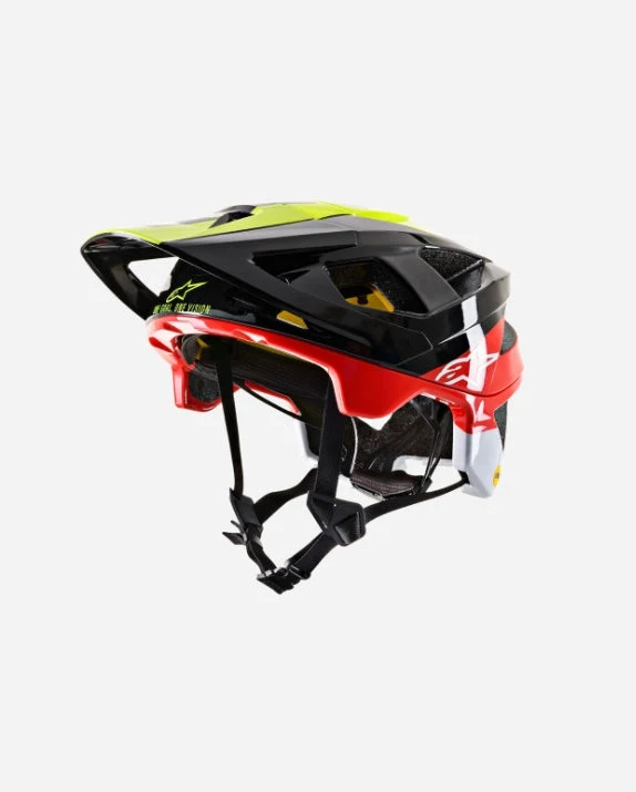 Casque Alpinestars Vector Tech Pilotce - Noir/Jaune Fluo/Rouge Brillant