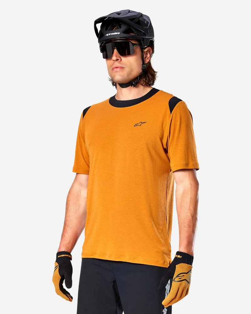 Maillot manches courtes Alpinestars A-Dura Dri Wool - Or
