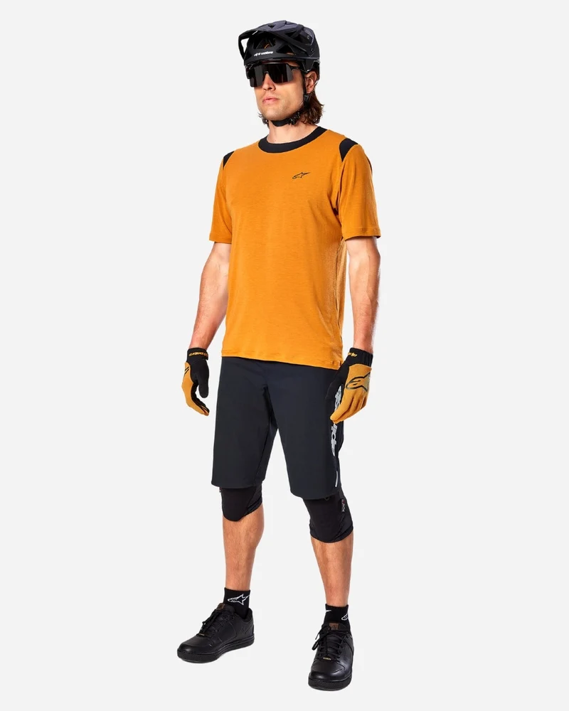 Maillot manches courtes Alpinestars A-Dura Dri Wool - Or