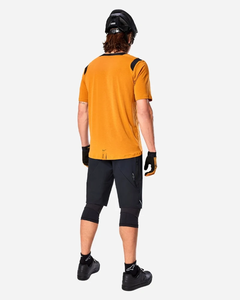 Maillot manches courtes Alpinestars A-Dura Dri Wool - Or