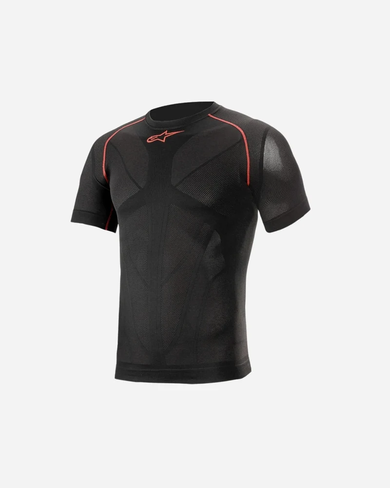 Haut technique manches courtes Alpinestars Ride Tech V2 - Noir/Rouge