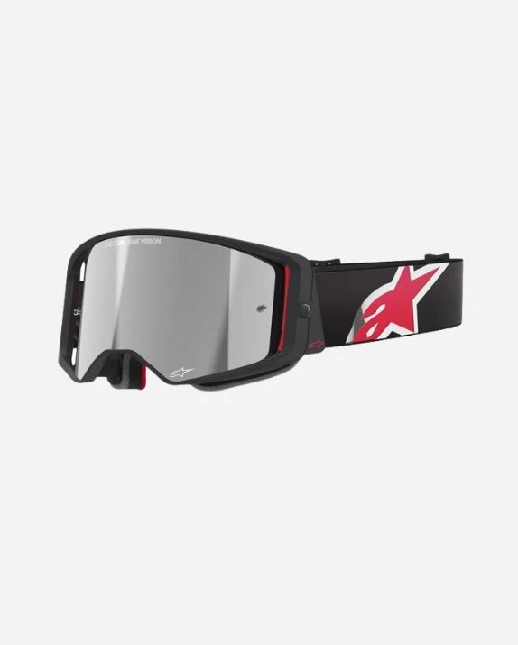 Masques Alpinestars Supertech Corp - Noir/Rouge Miroir Argent