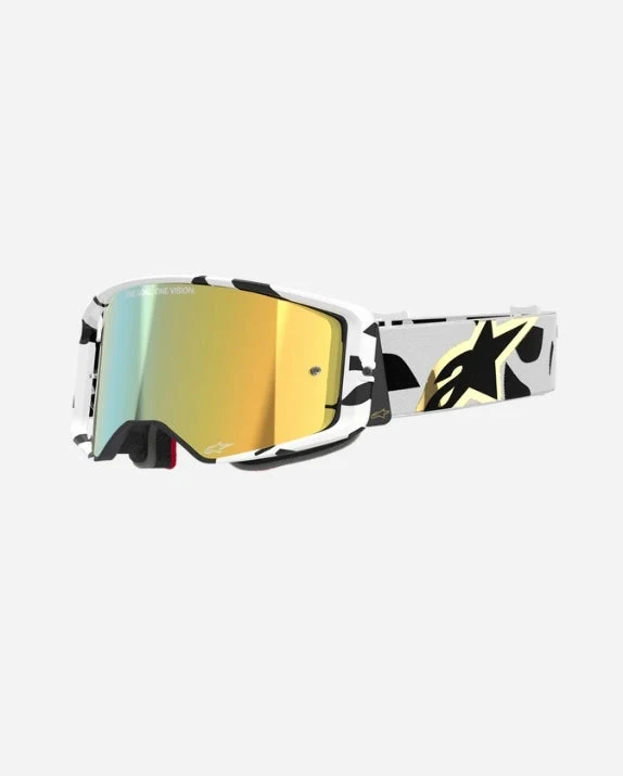Masques Alpinestars Supertech Corp - Blanc/Or Miroir Or