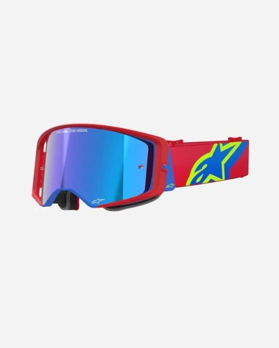 Masques Alpinestars Supertech Corp - Rouge/Bleu Miroir Bleu