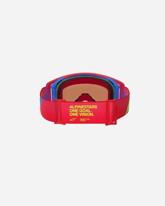 Masques Alpinestars Supertech Corp - Rouge/Bleu Miroir Bleu