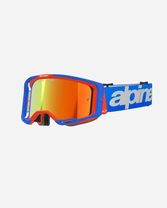 Masques Alpinestars Vision 8 Wordmark - Bleu/Orange