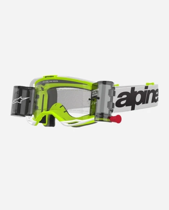 Masques Alpinestars Vision 8 Wordmark - Blanc/Jaune