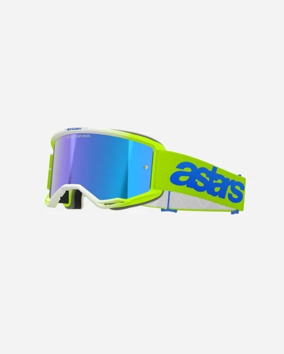 Masques Alpinestars Vision 5 Blaze - Jaune Fluo/Bleu Miroir Bleu