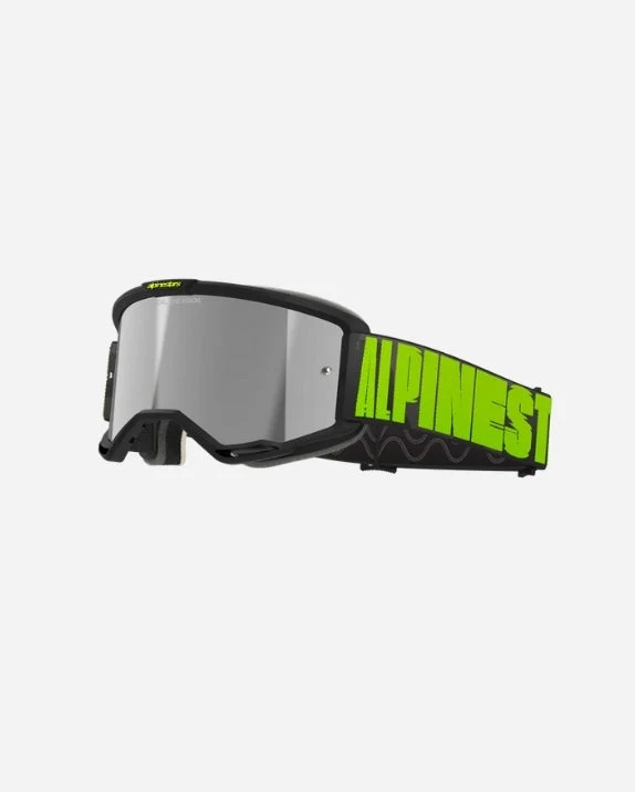 Masques Alpinestars Vision 5 Hollow - Charbon/Jaune Fluo Miroir Argent