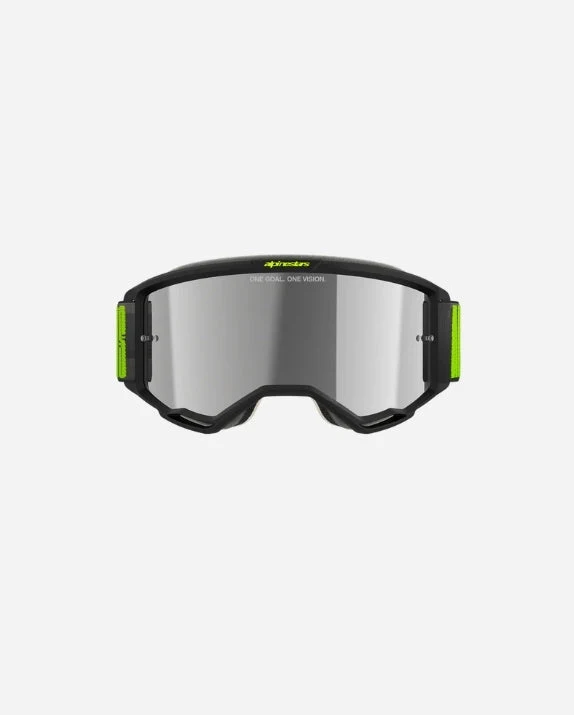 Masques Alpinestars Vision 5 Hollow - Charbon/Jaune Fluo Miroir Argent