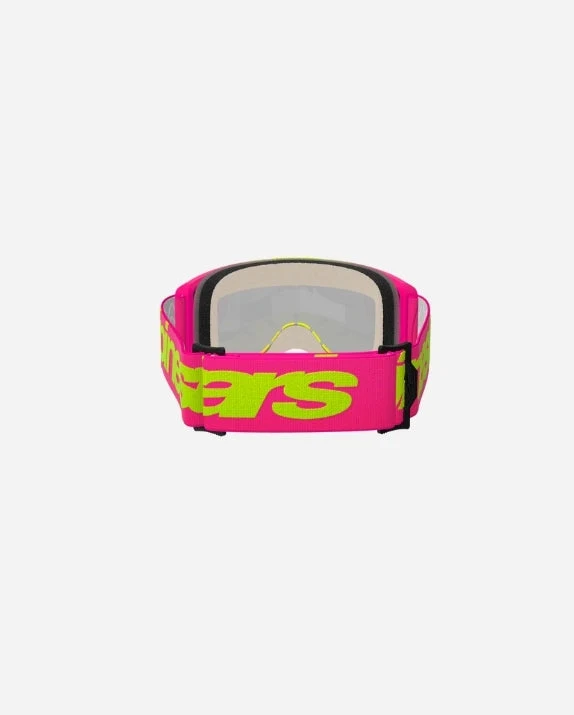 Masques Alpinestars Vision 5 Wordmark - Rose Fluo/Jaune Miroir Rouge