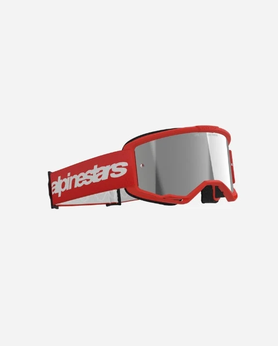 Masques Alpinestars Vision 3 Wordmark - Rouge/Miroir Argent