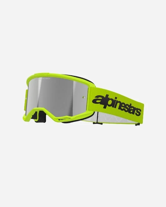 Masques Alpinestars Vision 3 Wordmark - Jaune Fluo/Miroir Argent