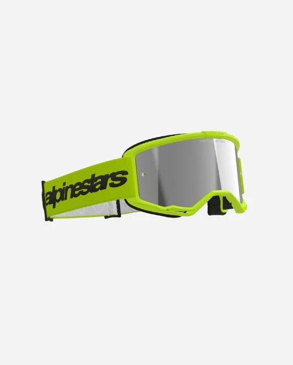 Masques Alpinestars Vision 3 Wordmark - Jaune Fluo/Miroir Argent