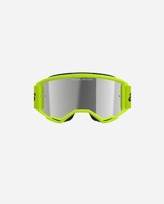 Masques Alpinestars Vision 3 Wordmark - Jaune Fluo/Miroir Argent