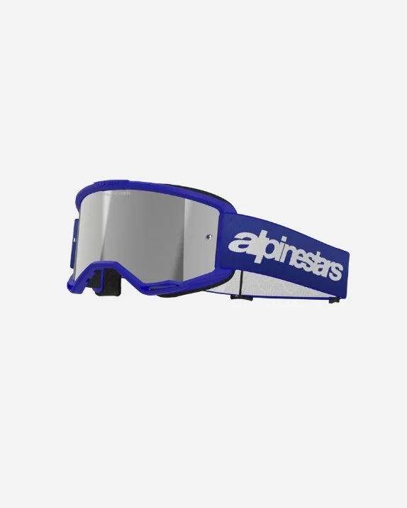 Masques Alpinestars Vision 3 Wordmark - Bleu/Miroir Argent
