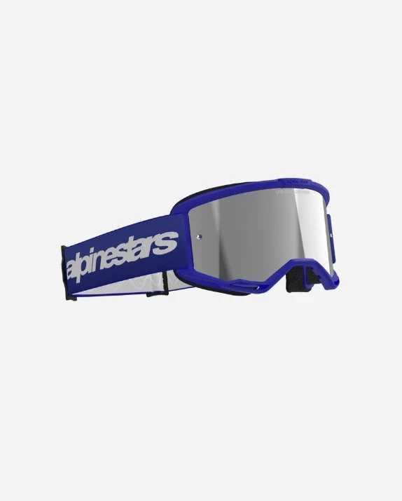 Masques Alpinestars Vision 3 Wordmark - Bleu/Miroir Argent