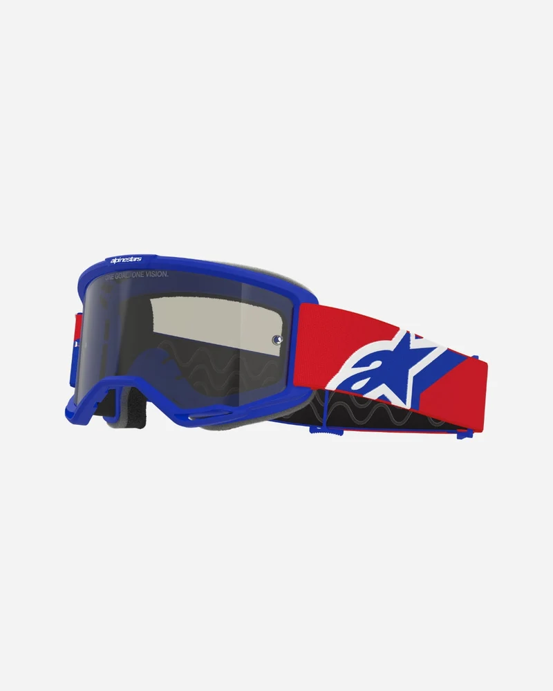 Masques Alpinestars Vision Sand - Bleu/Rouge/Blanc Fumé foncé