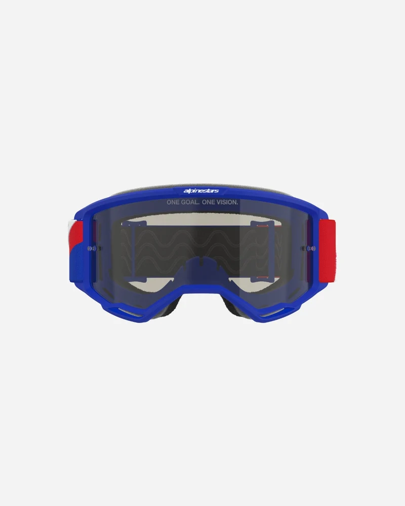 Masques Alpinestars Vision Sand - Bleu/Rouge/Blanc Fumé foncé