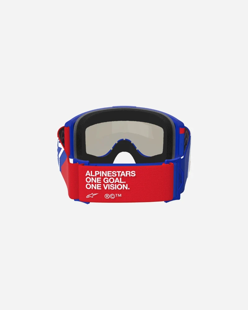 Masques Alpinestars Vision Sand - Bleu/Rouge/Blanc Fumé foncé