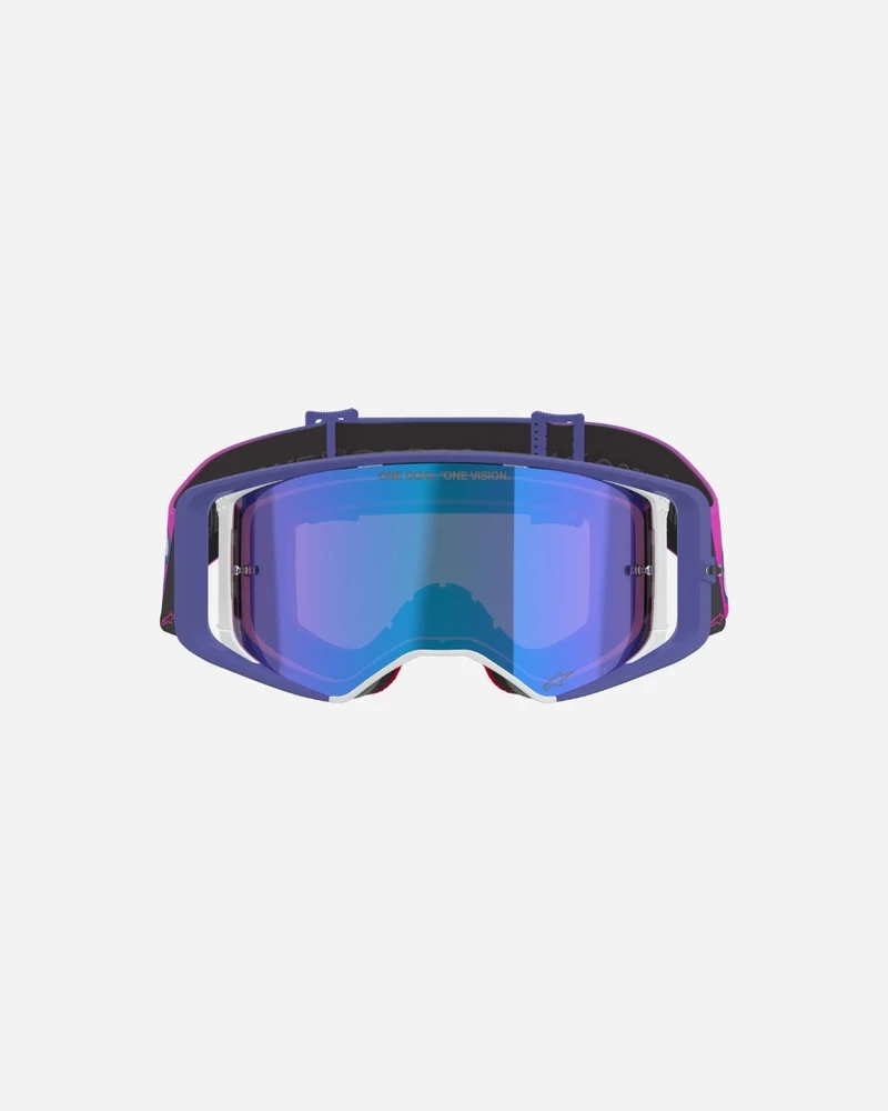 Masques Alpinestars Supertech Vision Vista - Violet/Rose Fluo Miroir Bleu