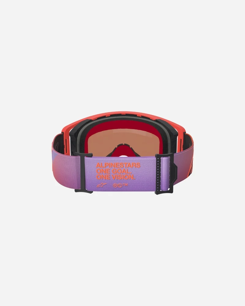 Masques Alpinestars Supertech Vision Corp - Corail vif/Violet Miroir Bleu