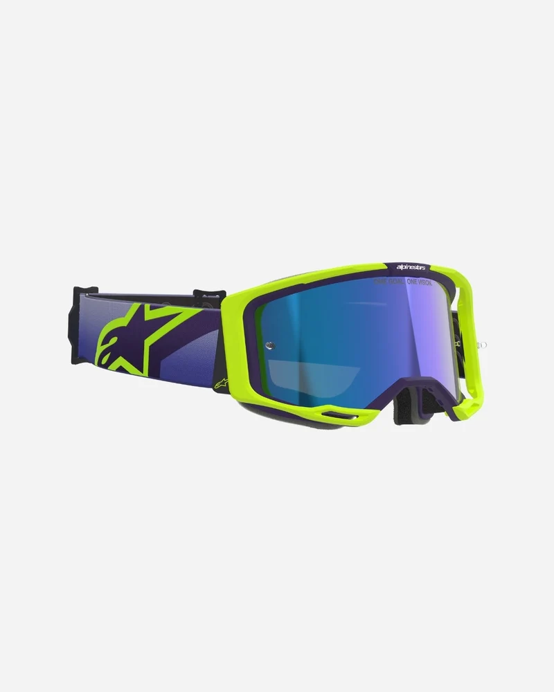 Masques Alpinestars Vision 8 Corp - Violet/Jaune Fluo Miroir Bleu