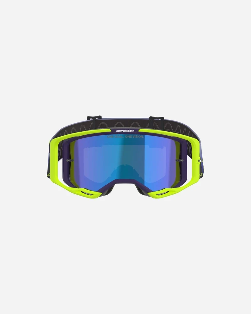Masques Alpinestars Vision 8 Corp - Violet/Jaune Fluo Miroir Bleu