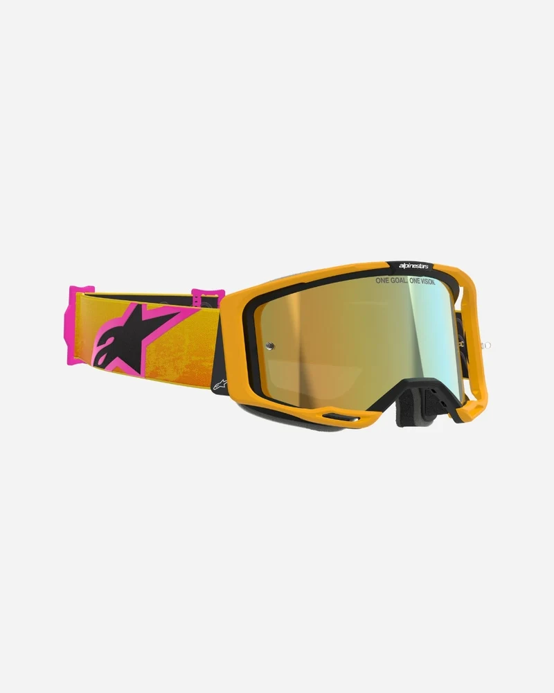 Masques Alpinestars Vision 8 Corp - Orange/Jaune/Rose Miroir Or