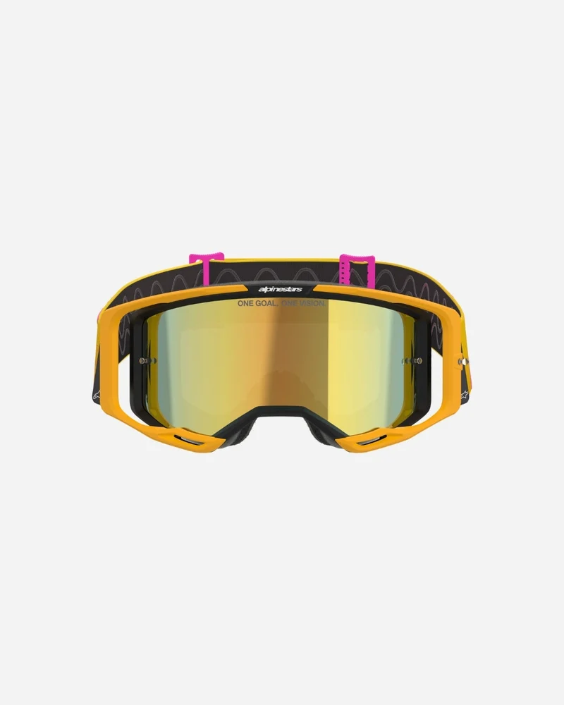 Masques Alpinestars Vision 8 Corp - Orange/Jaune/Rose Miroir Or
