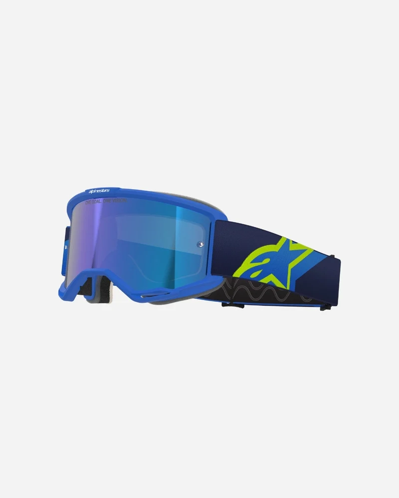 Masques Alpinestars Vision 5 Corp - Bleu/Jaune Fluo Miroir Bleu
