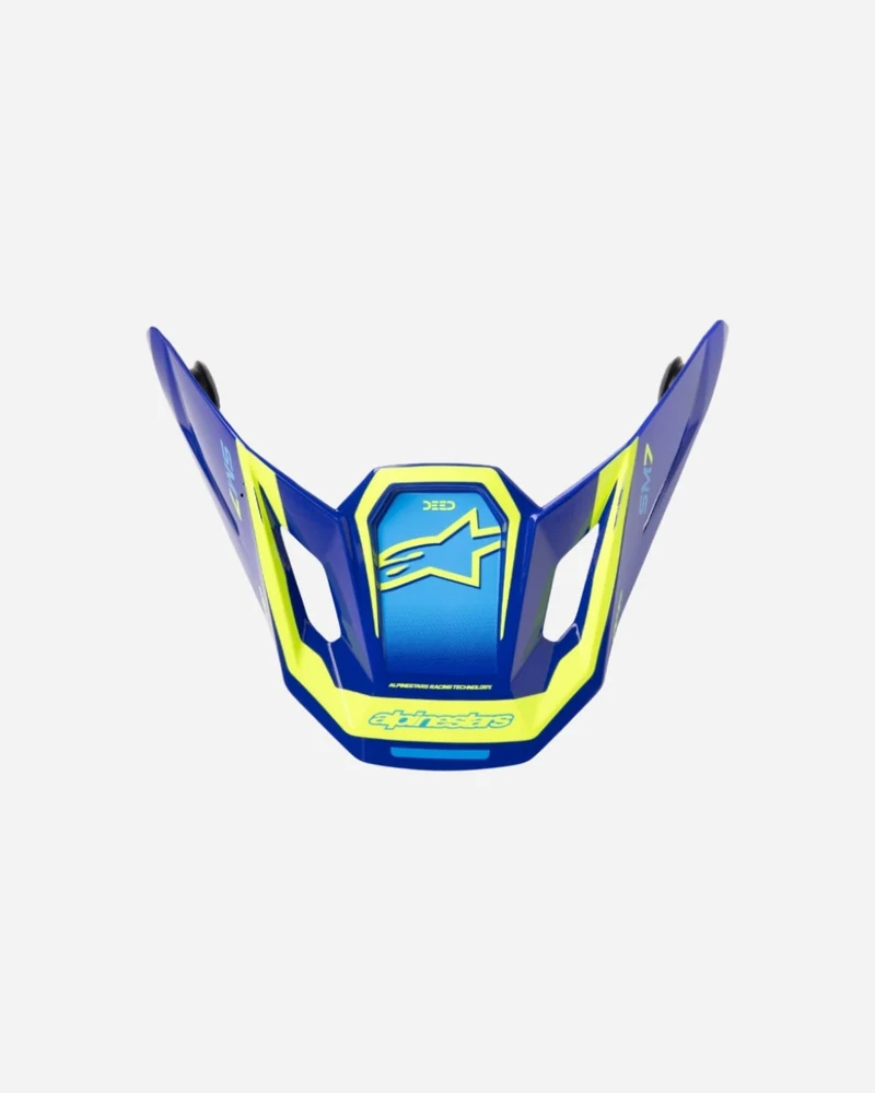 Visière Alpinestars Supertech M7 Deed ece06 - Bleu/Jaune Fluo Brillant