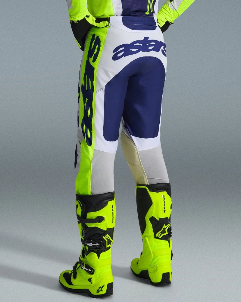 Pantalon Alpinestars Racer Air Riway - Gris clair/Jaune Fluo/Bleu