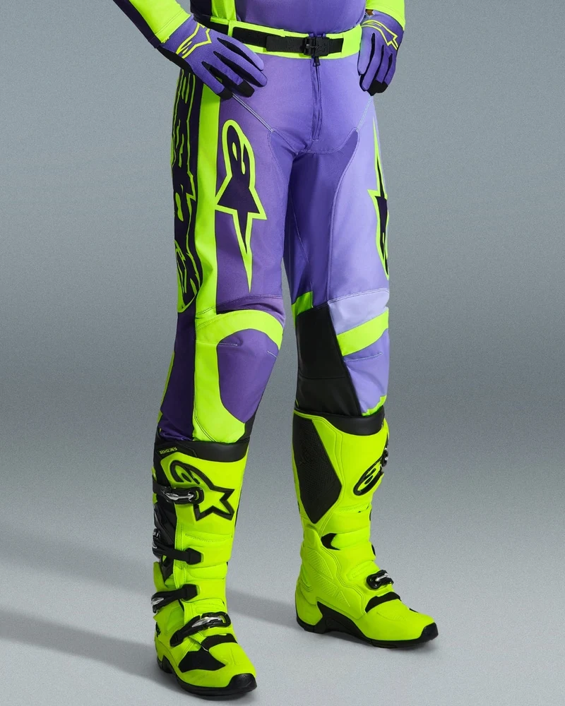 Pantalon Alpinestars Racer Portl - Violet/Jaune Fluo