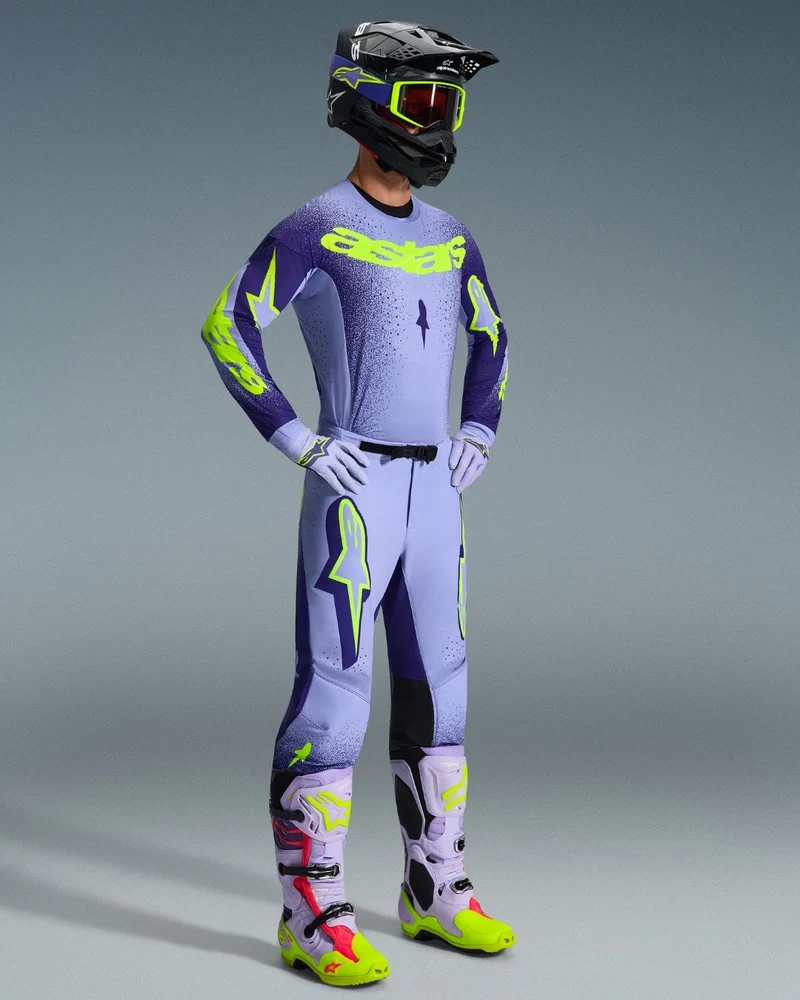Pantalon Alpinestars Supertech Scenz - Violet/Marine foncé