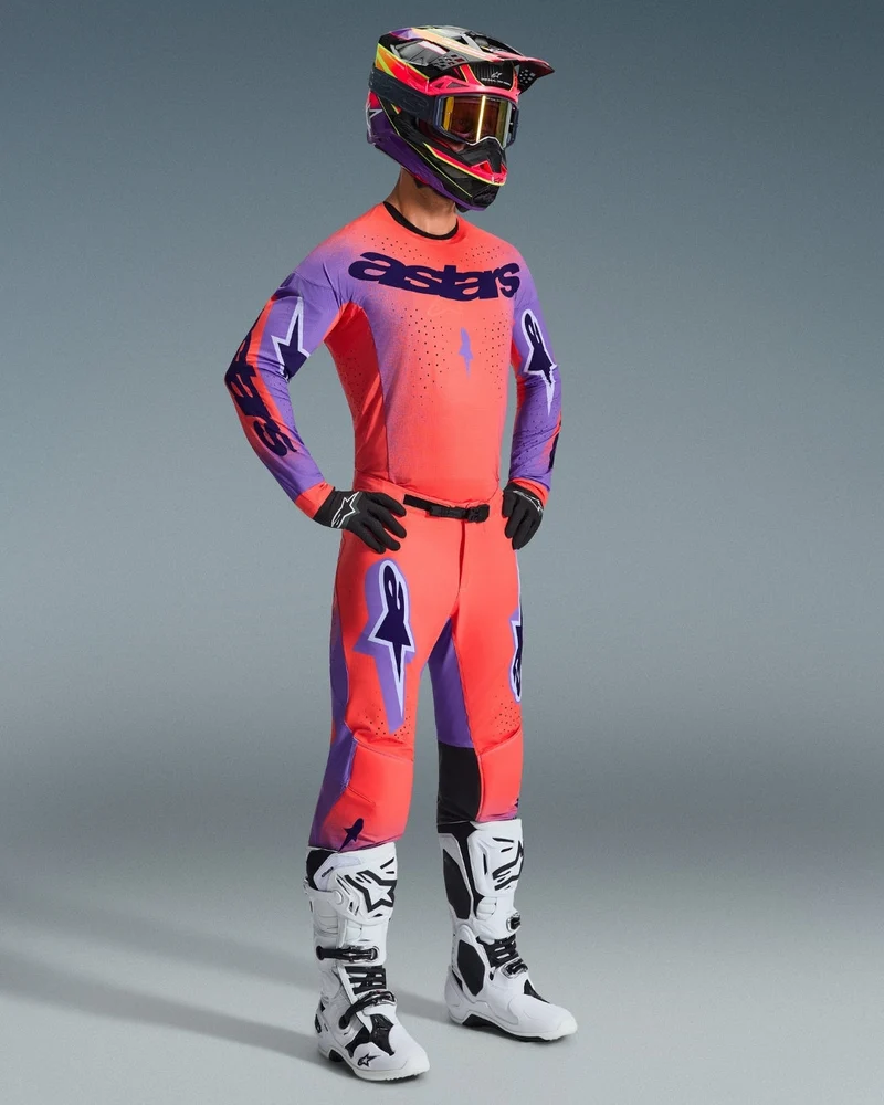 Pantalon Alpinestars Supertech Scenz - Orange Fluo/Violet