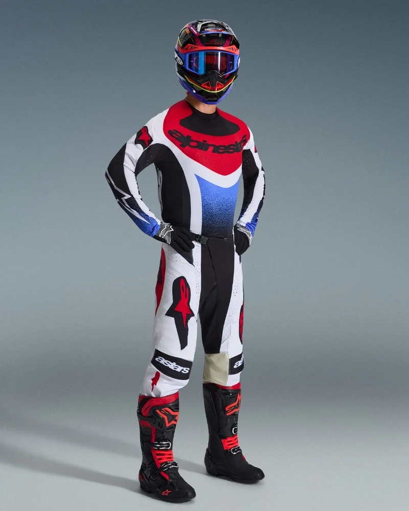 Pantalon Alpinestars Techstar Knif - Noir/Blanc/Rouge