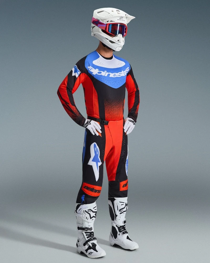 Pantalon Alpinestars Techstar Knif - Orange/Noir/Bleu UCLA