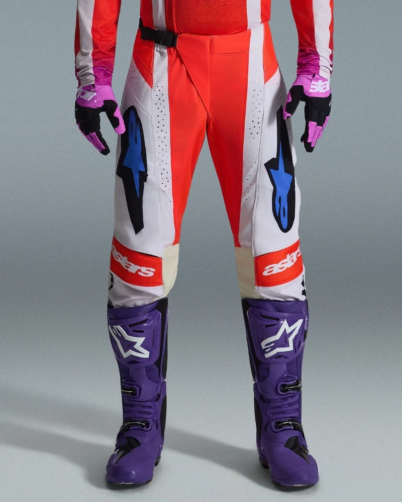 Pantalon Alpinestars Techstar Knif - Gris clair/Orange Fluo/Noir