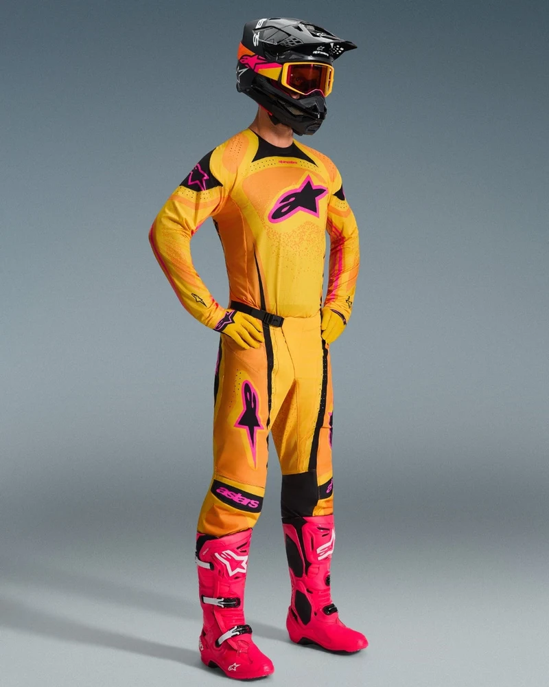 Pantalon Alpinestars Techstar Nomur - Orange/Jaune/Rose