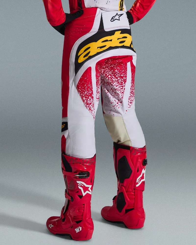 Pantalon Alpinestars Techstar Nomur - Gris clair/Rouge/Noir