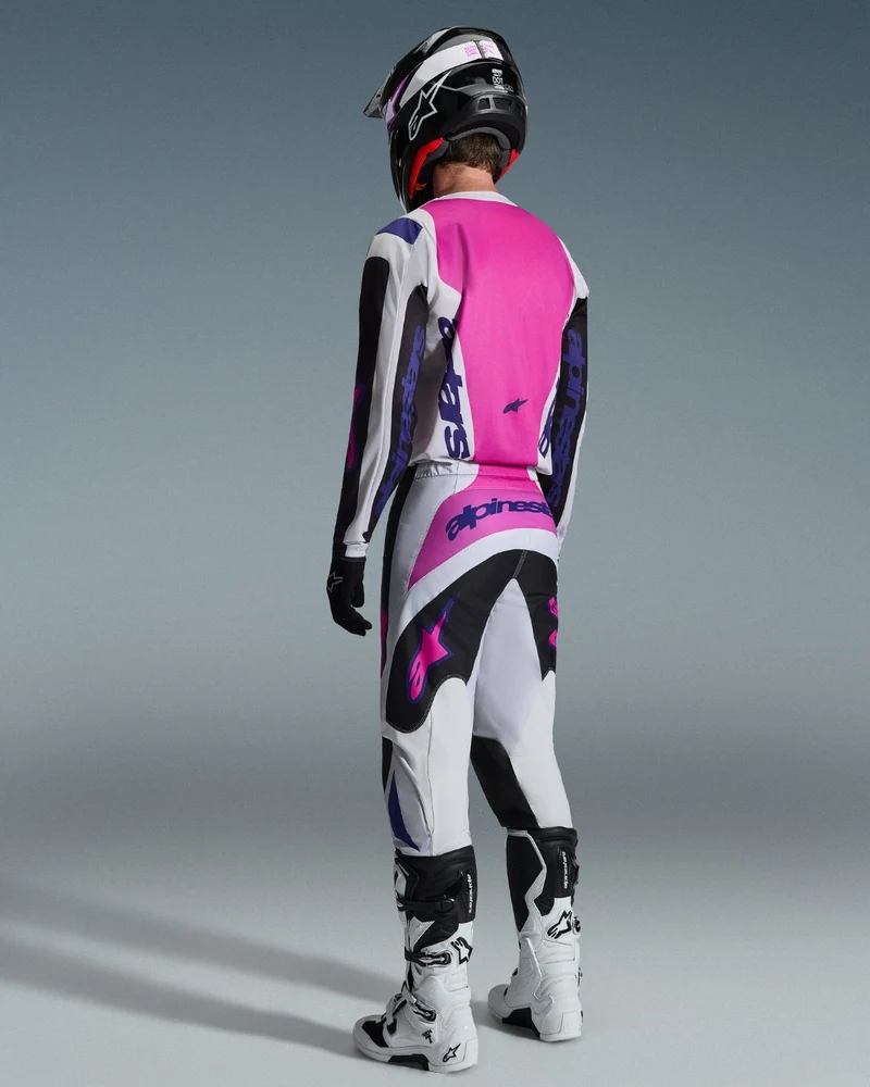 Pantalon Alpinestars Fluid Grid - Noir/Gris clair/Violet