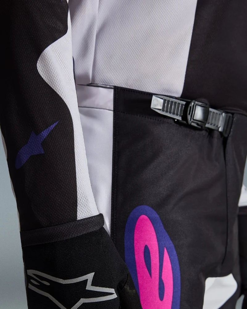 Pantalon Alpinestars Fluid Grid - Noir/Gris clair/Violet