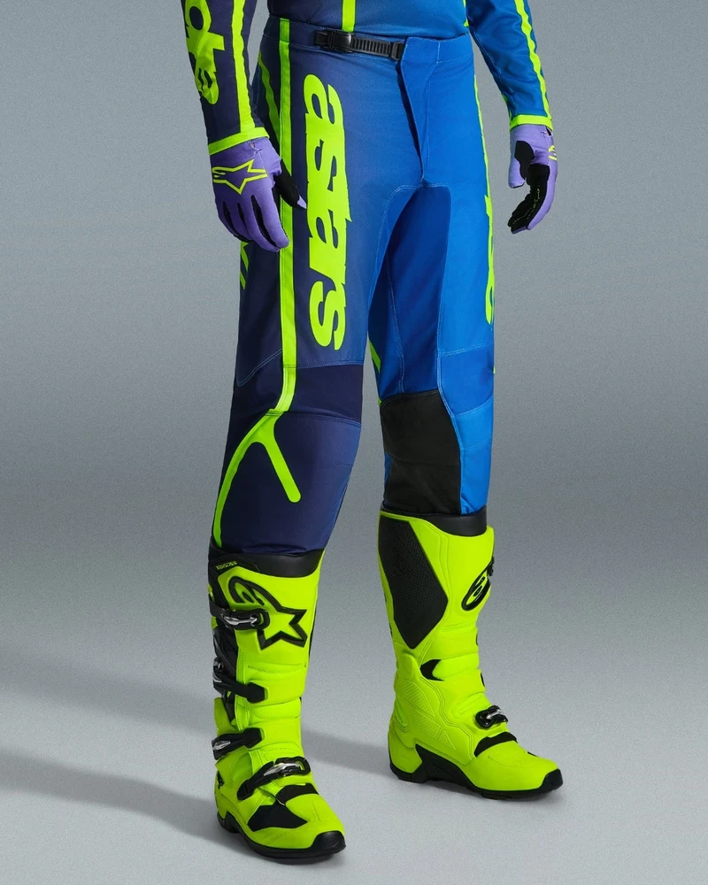 Pantalon Alpinestars Fluid Apex - Bleu/Jaune Fluo